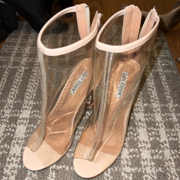 Cape Robbin Clear Peep toe Booties - Picture 2 of 2
